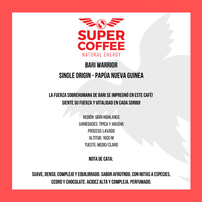 Super Coffee - Bari Warrior (Origen Papúa Nueva Guinea)